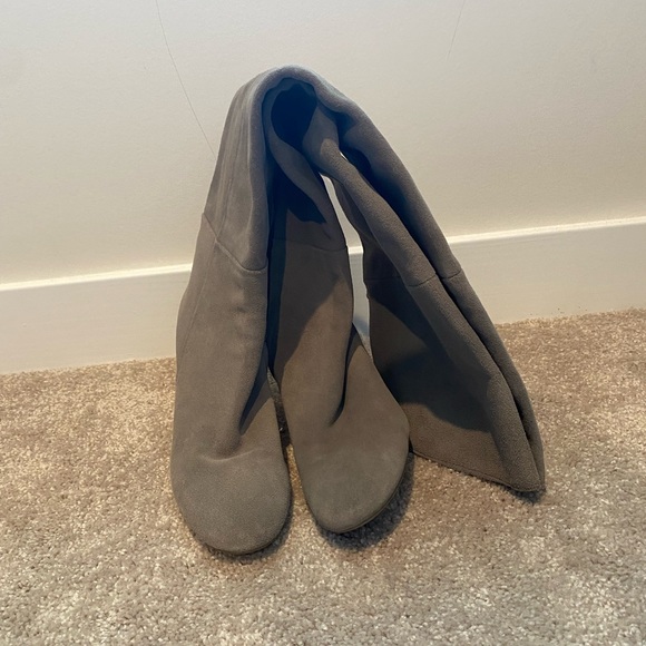 Over-The-Knee Boots suede grey - Picture 4 of 5